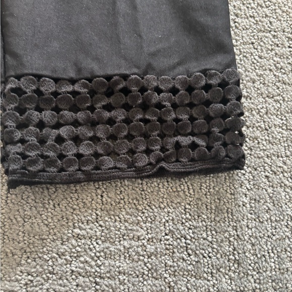 Soft Surroundings Black Pants with Lace Detail - Picture 2 of 3